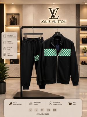 Loui Vuitton 100% Imported Fabric Very Premium Heavy Tracksuit CS434