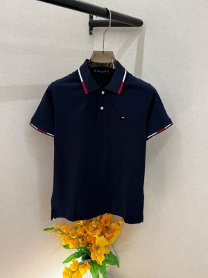 Tomm Hilfiger Premium Navy Collar Neck Polo T-shirt With Brand Box Packing F4001-NY