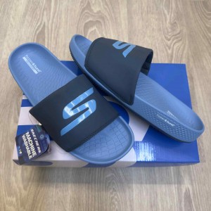 Skecher.s Hyper Burst Go Recover ArchFit Premium Navy Blue Flip-Flop