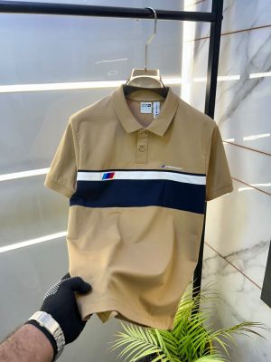 Pum Bmw Edition Cream Polo Premium Collar Neck T-shirt F3915-CR