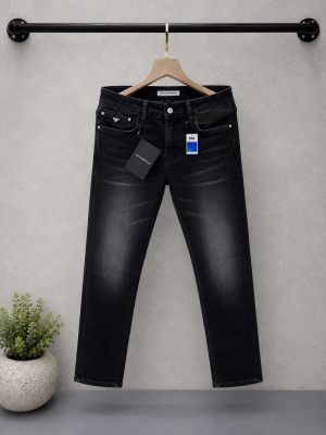 Prad Black Imported Lycra Slim Fit Ankle Lenght Denim with Metal Logo 3062