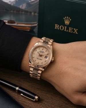 Roleex Oyster Perpetual Date Just Ventes Rosegold