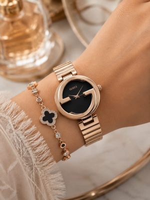 Guccci Women Rosegold Black
