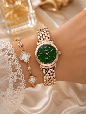 Roleex Women Celine Rosegold Green