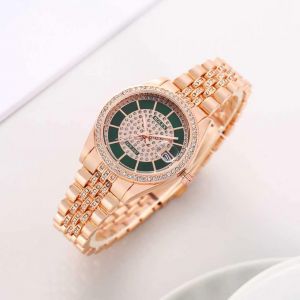 Roleex Women Oyster Perpetual Rosegold Green