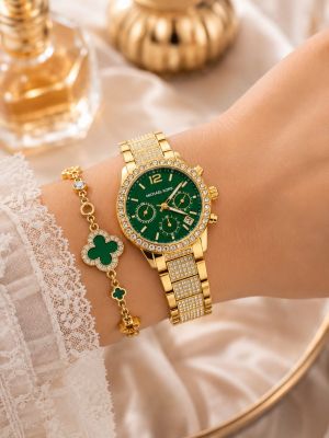 Michael l Kors Chorno Bradshaw D Gold Green