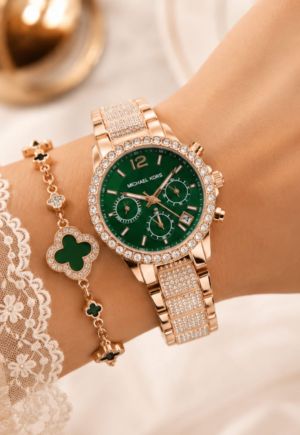 Michael l Kors Chorno Bradshaw D Rosegold Green