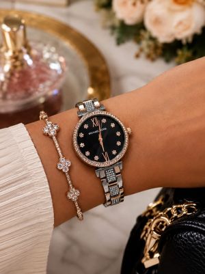 Michael l Kors Sofi Diamond Two Tone Black