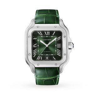 Cartiie_r Santos Automatic green Roman ank
