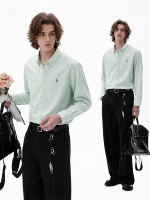 RALPx-H L-AUREN P-OLO IMPORTED STORE ARTICLE SHIRT linen fabric