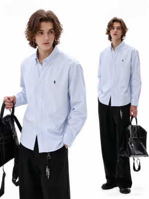 RALPx-H L-AUREN P-OLO IMPORTED STORE ARTICLE SHIRT linen fabric