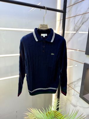 Lacost Imported Embroidery Logo Super Premium Navy Sweatshirts F3419-NY