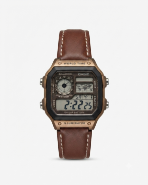 Casio AE-1200 Illuminator Brown Leather