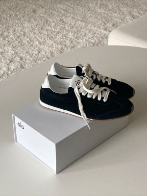 Alo Yoga Sunset Suede Sneaker Black 495