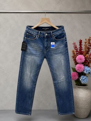 Dolc and Gabban a Green Shade Premium Imported Stretchable Lycra Fabric Straight Fit Denim with Emboss Logo Sale Offer 3496