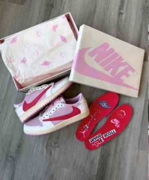 Nikee Air JORDAN 1 TRAVIS SCOTT TROPICAL PINK fix 146