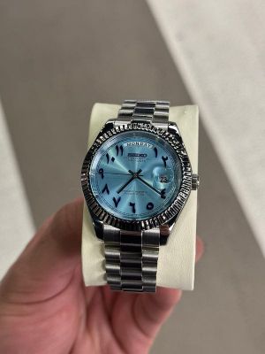 Seiko Oyster Perpetual Day Date Movment Like Automatic Silver-Tiffny-Arabic