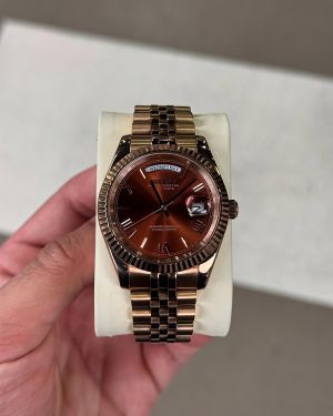 Seiko Oyster Perpetual Day Date Movment Like Automatic Copper-Brown-Arabic