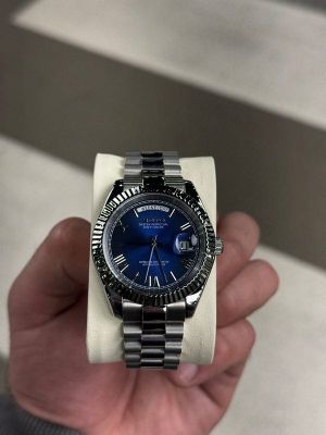 Seiko Oyster Perpetual Day Date Movment Like Automatic Silver-Blue