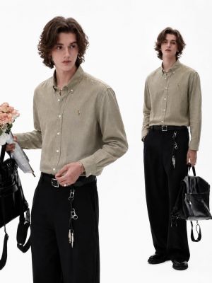 RALPx-H L-AUREN P-OLO IMPORTED STORE ARTICLE SHIRT linen fabric