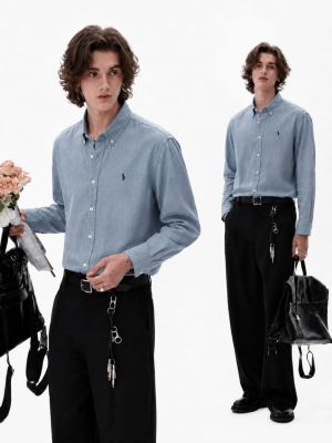 RALPx-H L-AUREN P-OLO IMPORTED STORE ARTICLE SHIRT linen fabric