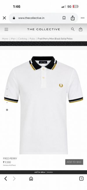 Fred Perry Chest Logo Polo T-shirt White