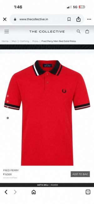 Fred Perry Chest Logo Polo T-shirt Red