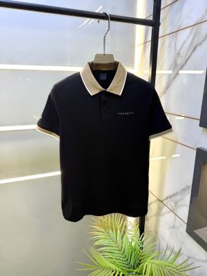 Hacket Black Premium Collar Neck Polo T-shirt F3924-BL