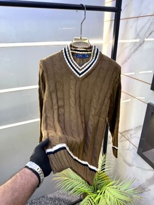 Ralp_Lauren Brown Imported knitted Super Premium Pullovers F2261-BR