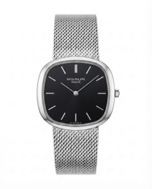 Patek philipe Ellipse Timepiece Silver Black Dial