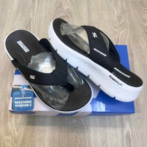 Skecher.s Go Walk Comfort Premium Black White Simplex
