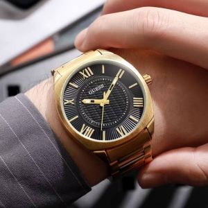 Guess Arc Champagne Round Dial Analog watch
