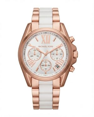 Michea_l kors bradeshaw two tone White Dial