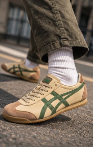 onitsuuka Tiger Mexico 66 Beige Grass Green 338