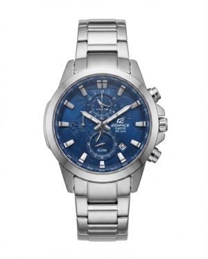 Casio Edifice EFR-303D Silver Blue Dial