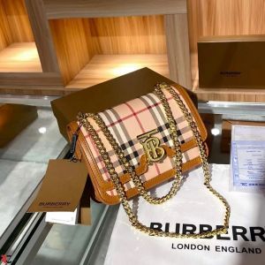 Burbberry TB Monogram Quilted Shoulder Bag With OG Box & Dust Bag (Cheks - 348)