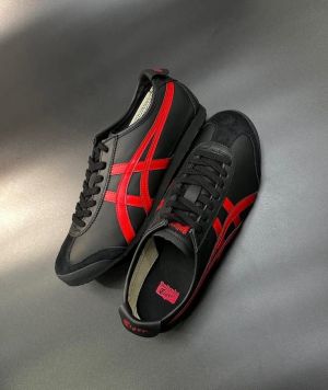 Onitsuuka Tiger Mexico 66 Black Red Womens 349