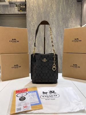 Coac mollie signature bucket bag with extra long sling and carry bag & OG box 6704