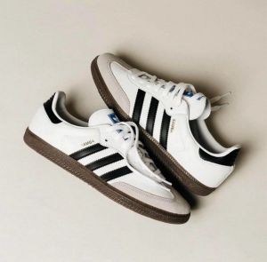 Adid samba White Black womens fix(498)