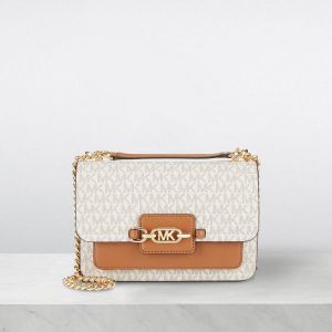 Michaee_l kors MK Heather Shoulder Bag With OG Box(22301-biege-brown)
