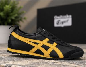Onitsuuka Tiger Mexico 66 Black Yellow Womens 339