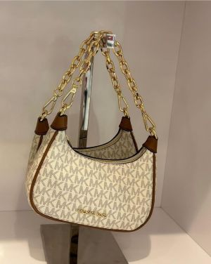 Michaell Kors CB Cora 100822 Mini Zip Pouchette Signature OG Dust Cover & Carry Bag