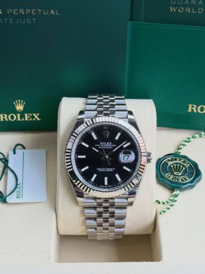 Rolee_x Oyst uuer Perpetual Date Just Silver-Black