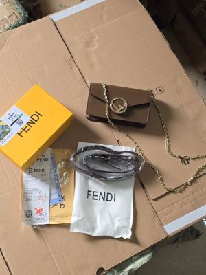 Fenddi Vittelo Cruise 2Way Street Style Sling Waist Bag With OG Box & Dust Bag (Brown - 815)