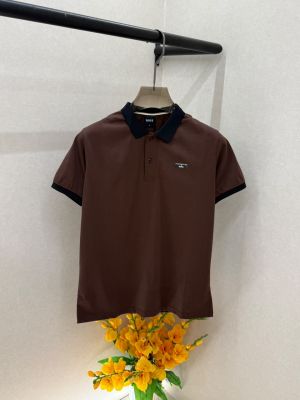 Hug Boss Brown Collar Neck Premium Polo T-shirt With Brand Box Packing F3801-BR