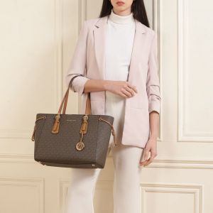 Michael181 Kors MK Voyager Tote Bag With Dust Bag (Brown - 181)