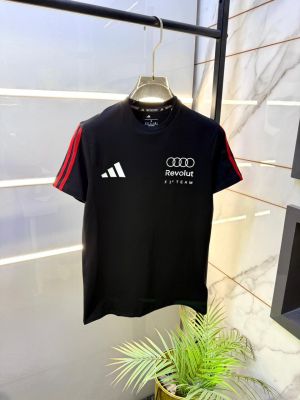 Adida Black Round Neck Premium Polo Printed T-shirt F5135-BL