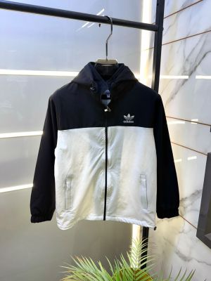 Adida White Imported Back Print Super Premium Wind Shetter Jacket F3377-WH