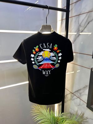 Casablanca Black Back Print Premium Round Neck T-shirt F5036-B3