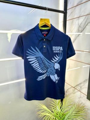 Sale Us Polo Blue Collar Neck Imported Premium T-shirt F2731-BU